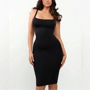 Shapellx Black Shapewear Slip Dress